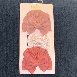 NWT Bebe Knotted Headband Trio - Pink and White
